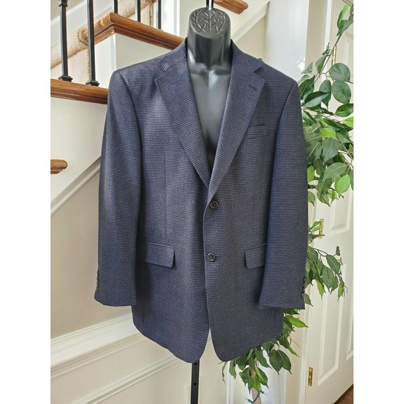 Austin Reed Men's Blue Two Buttons Long Sleeve Single Breasted Blazer Size 40R - Picture 11 of 11